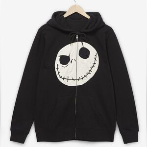 Disney NBC Jack Skellington Zippered Hoodie, Size L, NWT